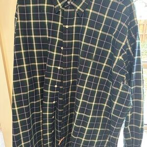 Ralph Lauren Navy and Green Plaid Shirt